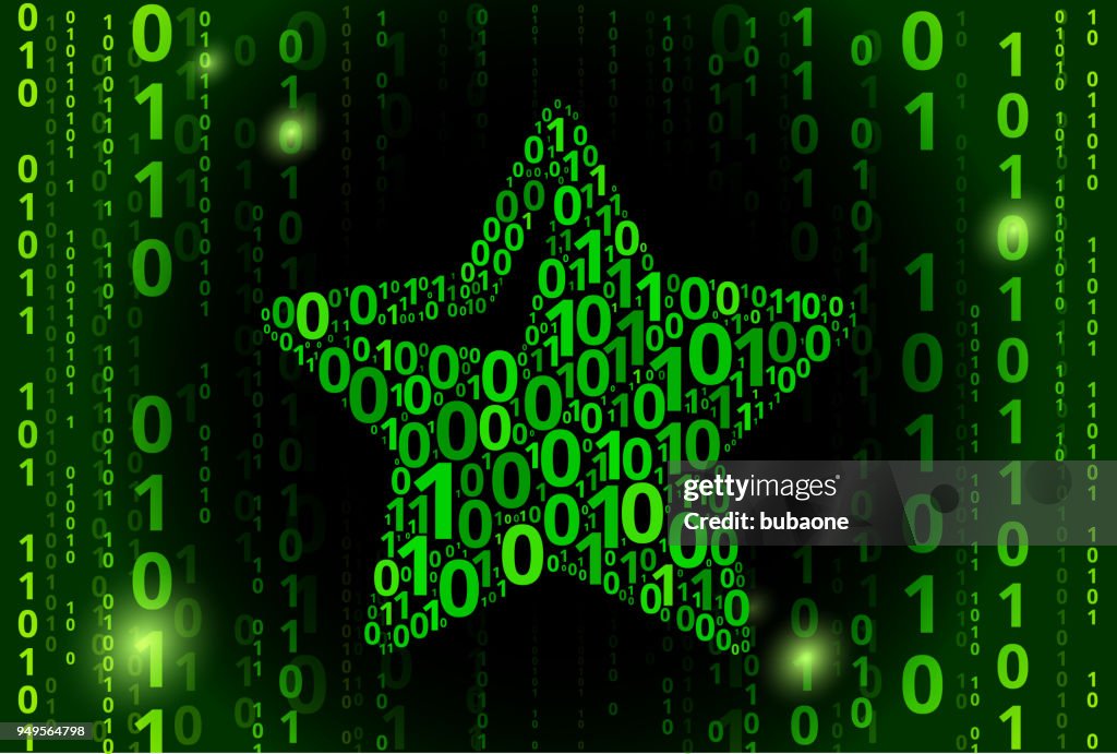 Star Binary Code Vector Pattern Background High-Res Vector Graphic ...