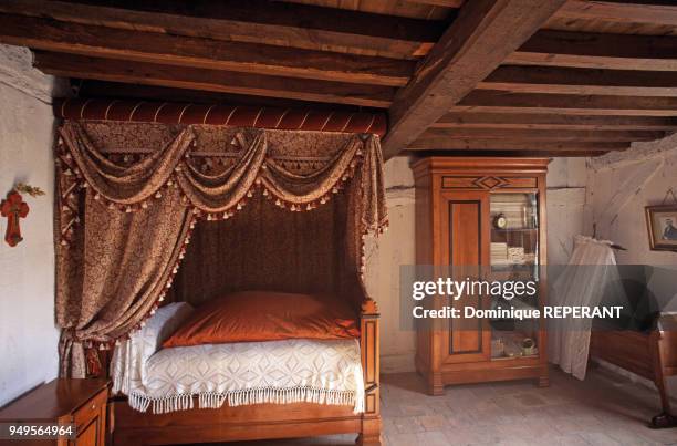 Intérieur la maison de maître de l'écomusée de Marquèze, à Sabres, dans les Landes, France.