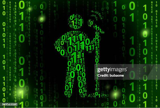 ilustraciones, imágenes clip art, dibujos animados e iconos de stock de discurso de fondo vector código binario - monólogos cómicos