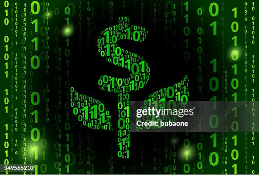 Money Tree Binary Code Vector Pattern Background Money Tree Binary Code Vector Pattern Background