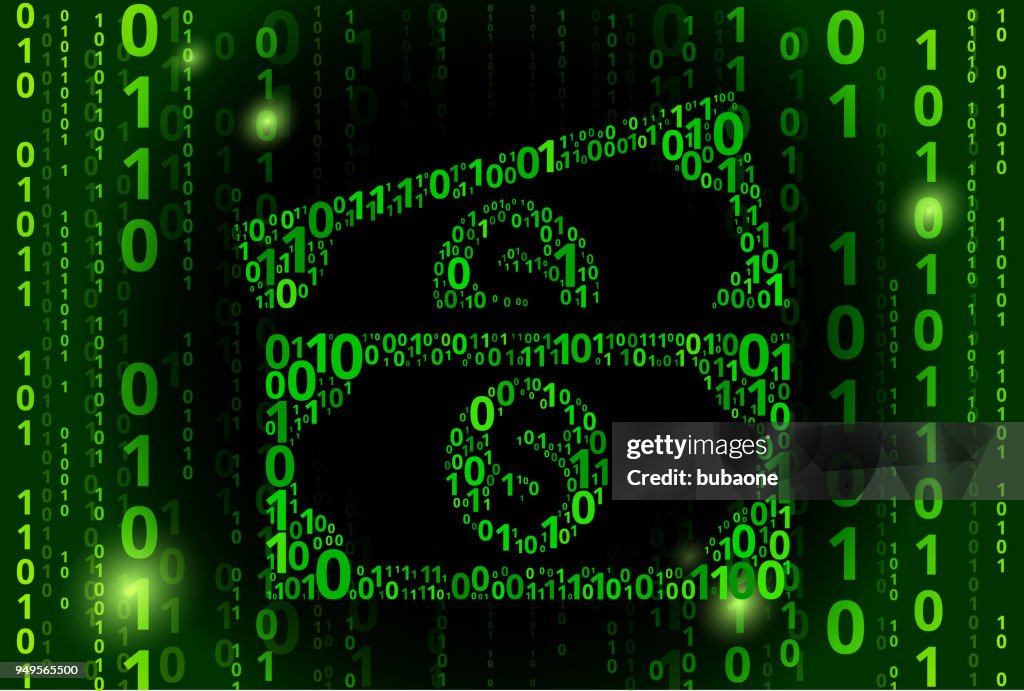 Denary Code Image Dollar Bills Binary Code Vector Pattern Background High-Res Vector ...