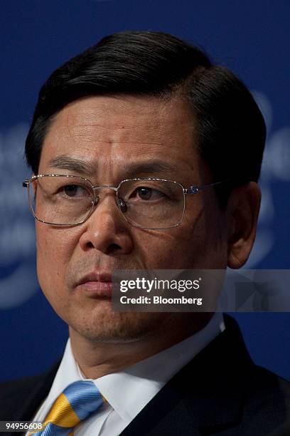 Chen Yunxian, mayor of Foshan, Guangdong province, China, attends a panel discussion at the 2009 World Economic Forum Meeting of New Champions in...
