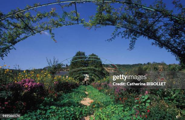Jardin de la maison de Claude Monnet à Giverny, dans l'Eure, France.