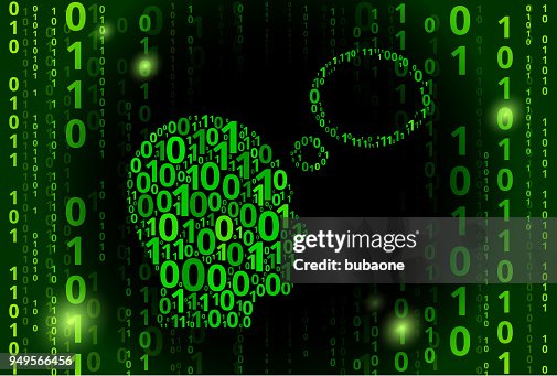 Head and Thoughts Binary Code Vector Pattern Background Head and Thoughts Binary Code Vector Pattern Background