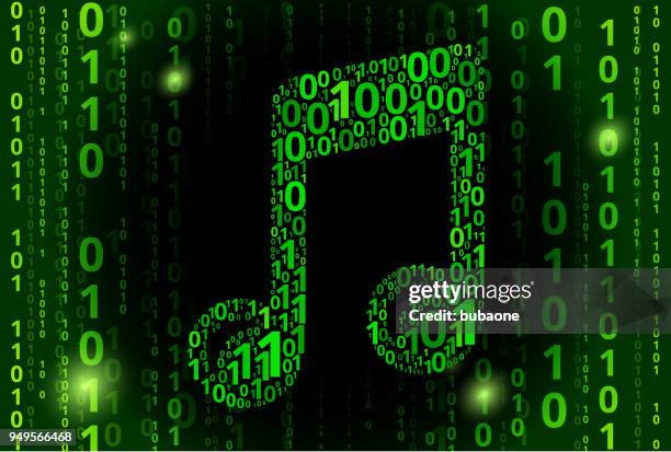 music binary code vector pattern background - zero icon stock illustrations