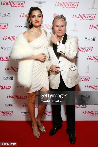 Jury member of the main competition actor John Savage and actress Blanca Blanco attend a White party by the Hollywood Reporter Russian edition at...