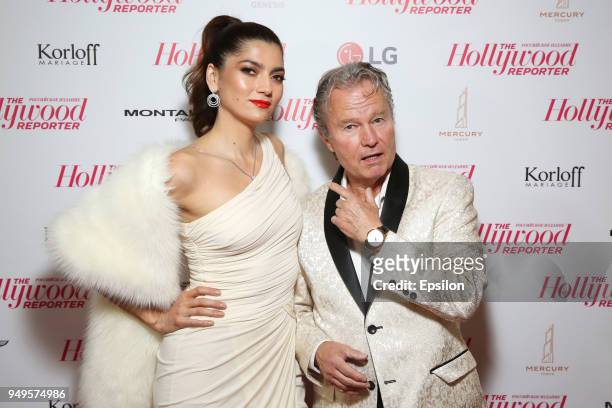 Jury member of the main competition actor John Savage and actress Blanca Blanco attend a White party by the Hollywood Reporter Russian edition at...