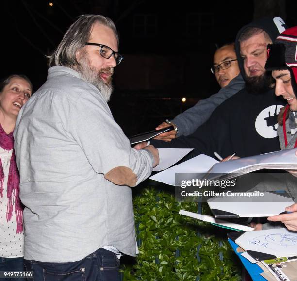 Writer/actor Dan Harmon arriving to the screening of '7 Stages to Achieve Eternal Bliss By Passing Through The Gateway Chosen By the Holy Storsh'...