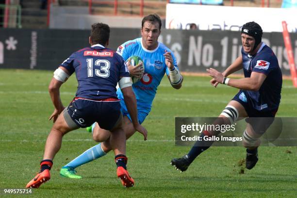 Burger Odendaal of the Bulls during the Super Rugby match between Vodacom Bulls and Rebels at Loftus Versfeld on April 21, 2018 in Pretoria, South...