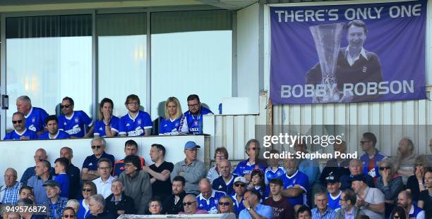 Musician Ed Sheeran and fiance Cherry Seaborn look on during the Sky Bet Championship match between Ipswich Town and Aston Villa at Portman Road on...