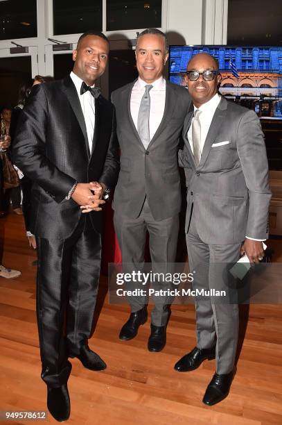 Calloway, Maurice Dubois and Merv Matheson attend Opera and Couture - Radmila Lolly at Carnegie Hall on April 20, 2018 in New York City.