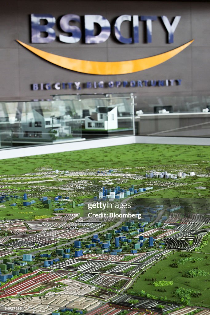 A model of PT Bumi Serpong Damai's residential housing proje