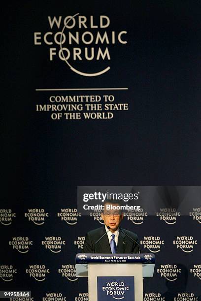 Han Seung-Soo, South Korea's prime minister, speaks during the World Economic Forum on East Asia, in Seoul, South Korea, on Friday, June 19, 2009....