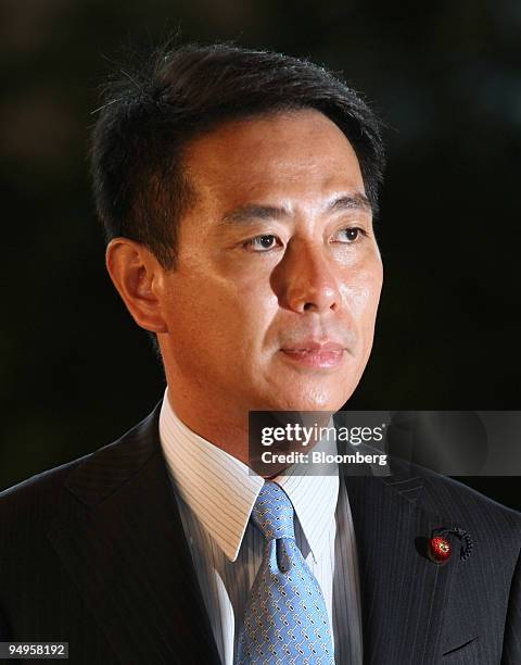 Seiji Maehara, Japan's newly named minister for land, infrastructure, and transport, arrives at the prime minister's official residence in Tokyo,...