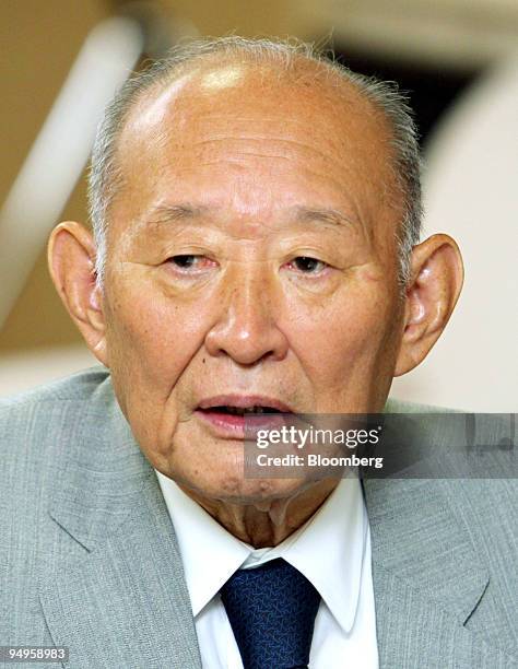 Hirohisa Fujii, Japan's finance minister, speaks during a group interview in Tokyo, Japan, on Friday, Sept. 18, 2009. Fujii today indicated his...