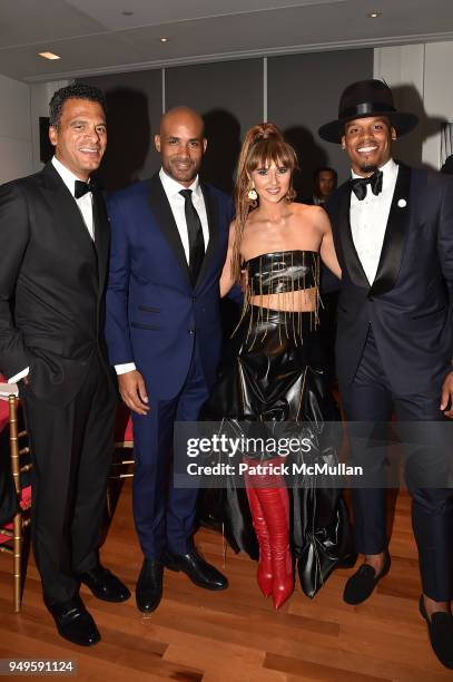 John Utendahl, Boris Kodjoe, Radmila Lolly and Cam Newton attend Opera and Couture - Radmila Lolly at Carnegie Hall on April 20, 2018 in New York...