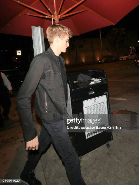 Presley Walker Gerber is seen on April 20, 2018 in Los Angeles, California.