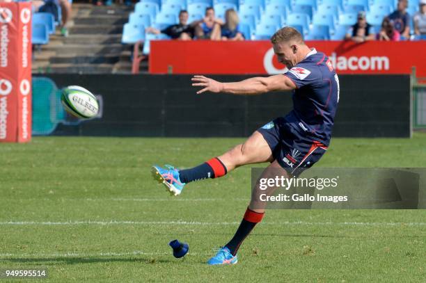 Reece Hodge of the Rebels during the Super Rugby match between Vodacom Bulls and Rebels at Loftus Versfeld on April 21, 2018 in Pretoria, South...