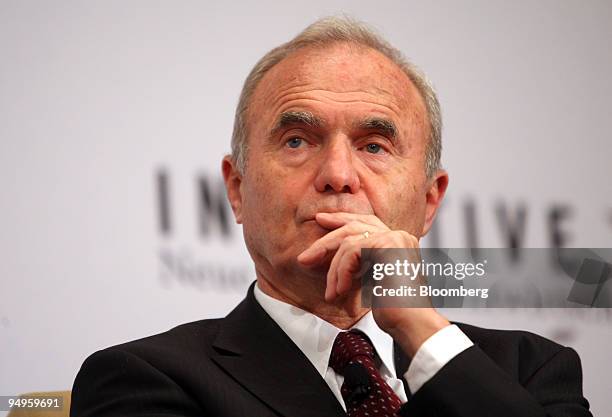 Otmar Issing, the European Central Bank's former chief economist, pauses at the INSM New Social Market Economy Forum in Berlin, Germany, on Tuesday,...