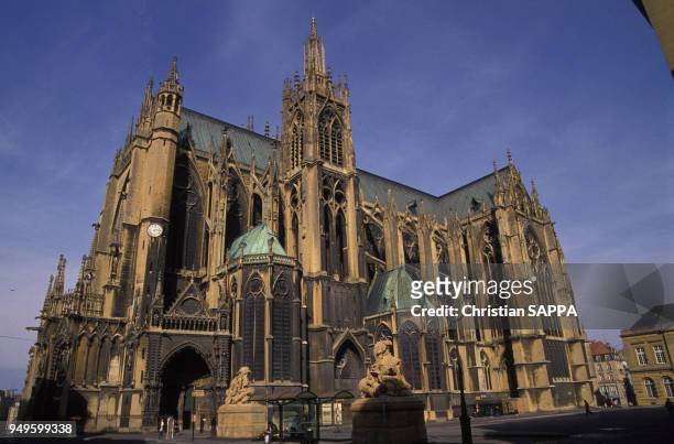 La cathédrale Saint-Etienne de Metz, en Moselle, France.