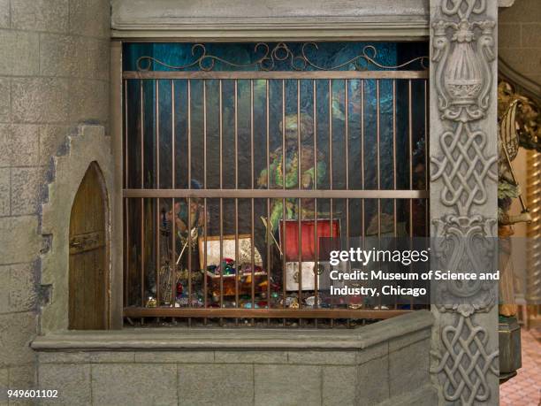 View of 'Ali Baba's Treasure,' part of the Colleen Moore Fairy Castle display at the Museum of Science and Industry, Chicago, Illinois, February 12,...