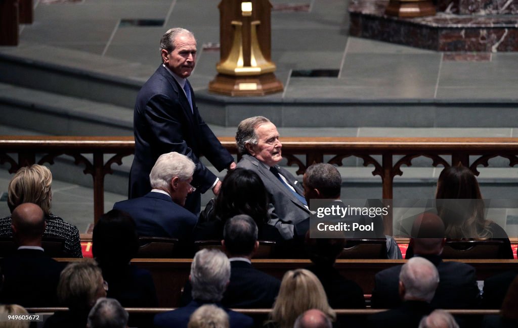 Mourners, Including Former Presidents, Attend Funeral For Barbara Bush