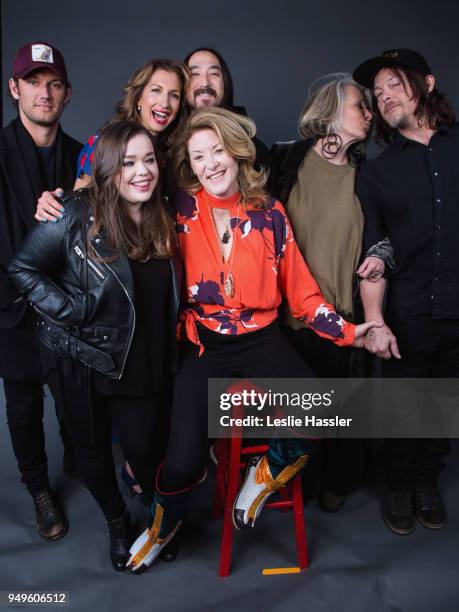 Alex Pettyfer, Amy Kaufman, Alysia Reiner, Steve Aoki, Ondi Timoner, Sheila Nevins, and Norman Reedus pose for a portrait during the Jury Welcome...
