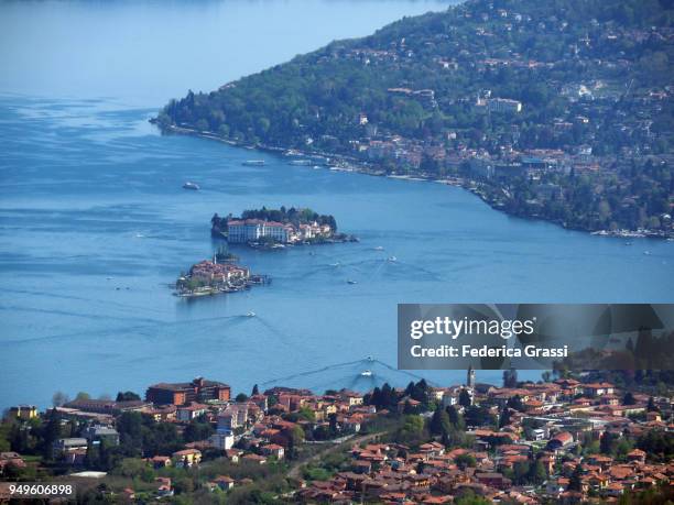 stresa, baveno and the borromean islands, lake maggiore, northern italy - baveno foto e immagini stock