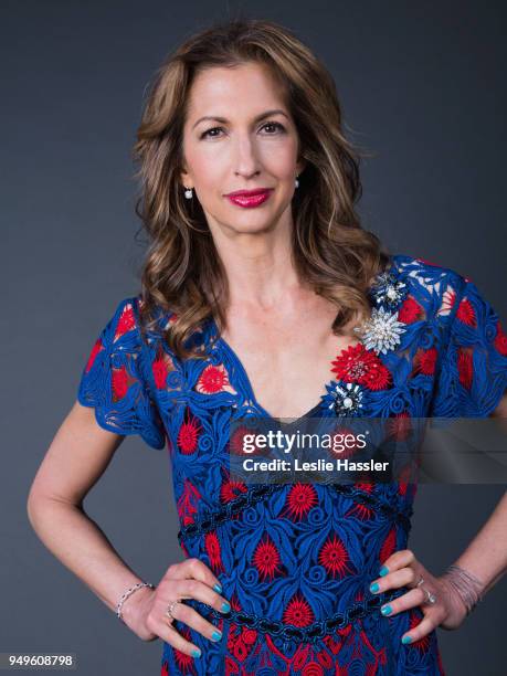 Alysia Reiner poses for a portrait during the Jury Welcome Lunch - 2018 Tribeca Film Festival at Tribeca Film Center on April 19, 2018 in New York...