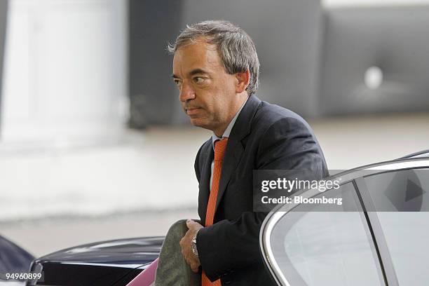 Charilaos Stavrakis, Cyprus' finance minister, arrives at Eurogroup, the European Union finance ministers meeting in Luxembourg, on Monday, June 8,...