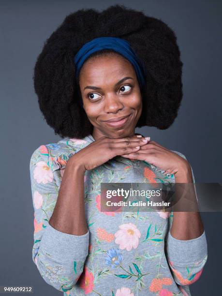 Sasheer Zamata poses for a portrait during the Jury Welcome Lunch - 2018 Tribeca Film Festival at Tribeca Film Center on April 19, 2018 in New York...