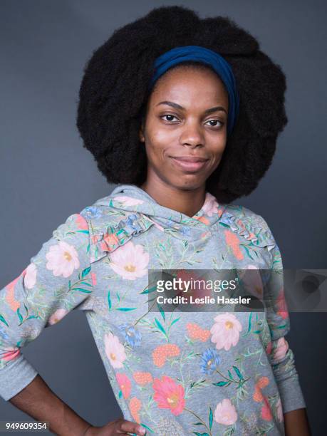 Sasheer Zamata poses for a portrait during the Jury Welcome Lunch - 2018 Tribeca Film Festival at Tribeca Film Center on April 19, 2018 in New York...