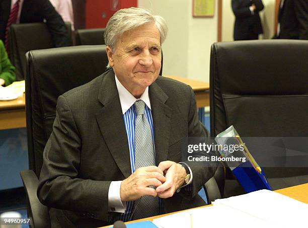 Jean-Claude Trichet, president of the European Central Bank , arrives for an EcoFin meeting of European finance ministers in Luxembourg, on Tuesday,...