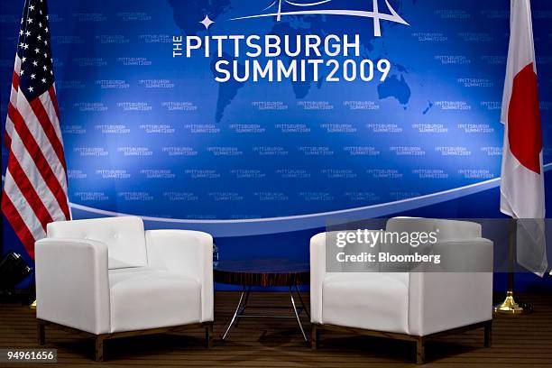 Seats sit empty before Timothy Geithner, U.S. Treasury secretary, meets with Hirohisa Fujii, finance minister of Japan, on day one of the Group of 20...