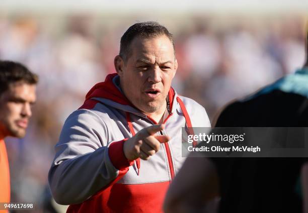 Belfast , Ireland - 21 April 2018; Ulster Head Coach Jono Gibbes before the Guinness PRO14 Round 17 refixture match between Ulster and Glasgow...