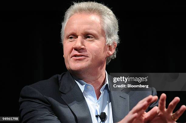 Jeff Immelt, chairman and chief executive officer of General Electric, speaks during the "Disruptive by Design" WIRED Magazine Business Conference in...