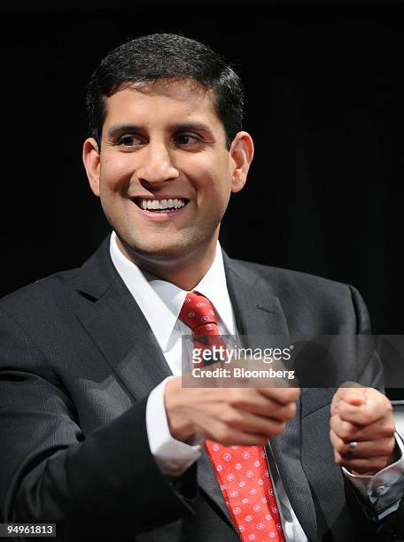 Vivek Kundra, chief information officer of the United States, speaks during the "Disruptive by Design" WIRED Magazine Business Conference in New...