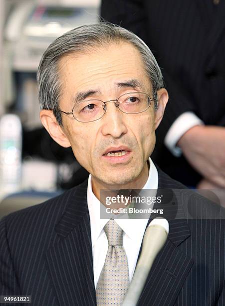 Nobuyuki Hirano, managing director of Mitsubishi UFJ Financial Group Inc., speaks during a news conference in Tokyo, Japan, on Wednesday, July 1,...