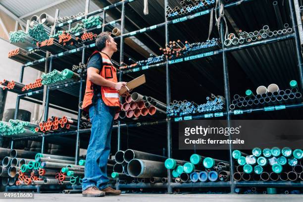 warehouse - steel tubing stock pictures, royalty-free photos & images
