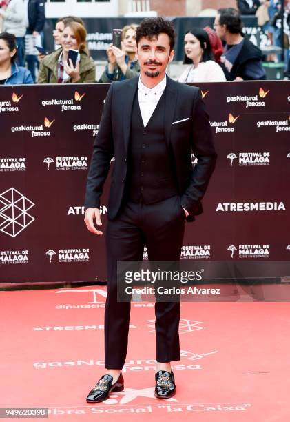 Canco Rodriguez attends the 21th Malaga Film Festival closing ceremony at the Cervantes Teather on April 21, 2018 in Malaga, Spain.