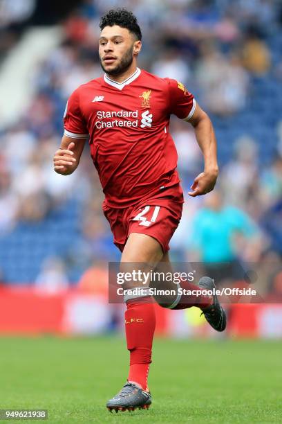 Alex Oxlade-Chamberlain of Liverpool in action during the Premier League match between West Bromwich Albion and Liverpool at The Hawthorns on April...