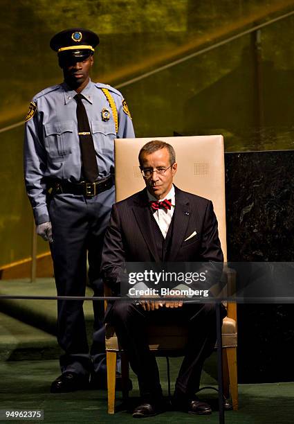 Toomas Ilves, president of Estonia, waits to speak at the 64th annual United Nations General Assembly in New York, U.S., on Friday, Sept. 25, 2009....