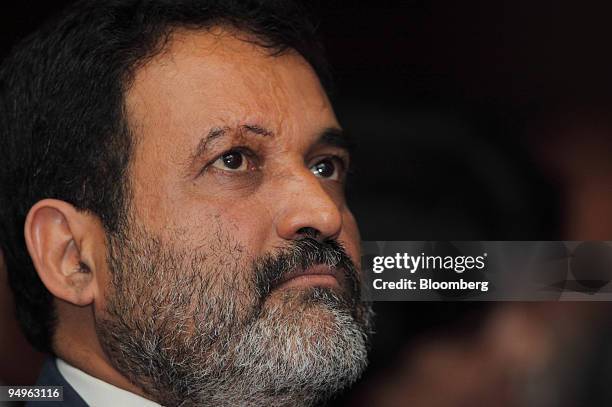 Mohandas Pai, head of Human Resources at Infosys Technologies Ltd., pauses at the India Leadership Conclave '09 meeting in New Delhi, India, on...