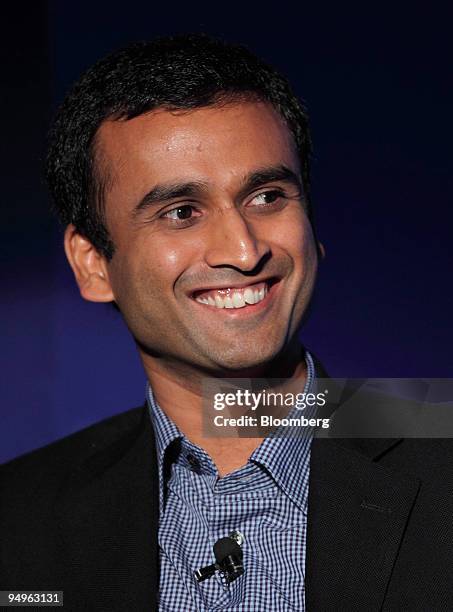 Sucheth Rao, chief executive officer of Neuland Laboratories Ltd., reacts at the India Leadership Conclave '09 meeting in New Delhi, India, on...