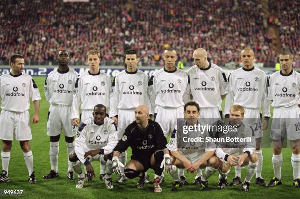 Karl Power a Manchester United supporter becomes an instant legend as he makes an appearance in the team group before the UEFA Champions League...