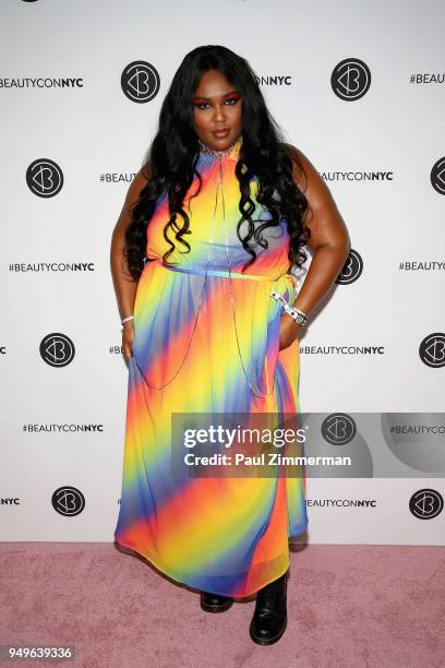 Singer Lizzo attends Beautycon Festival NYC 2018 - Day 1 at Jacob Javits Center on April 21, 2018 in New York City.
