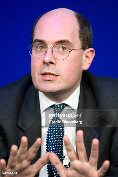 John Kingman, chief executive of U.K. Financial Investments Ltd, speaks during the Global Leadership Summit at the London Business School, in London,...