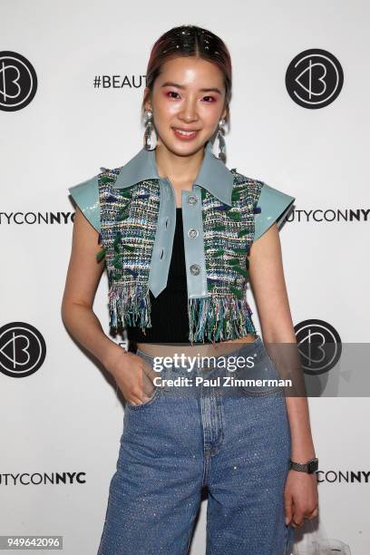 Irene Kim attends Beautycon Festival NYC 2018 - Day 1 at Jacob Javits Center on April 21, 2018 in New York City.