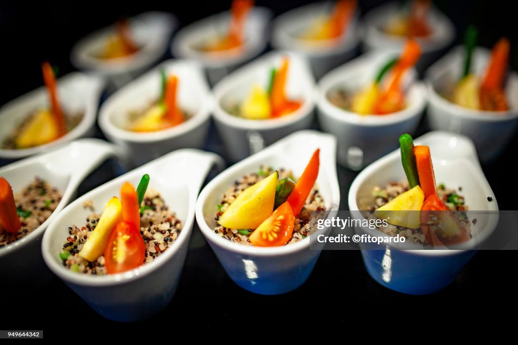 Couscous and vegetables tapas