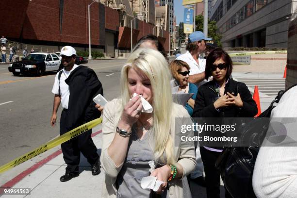 Fans of singer Michael Jackson react to the news of his death outside UCLA Medical Center where he was rushed after reportedly suffering cardiac...